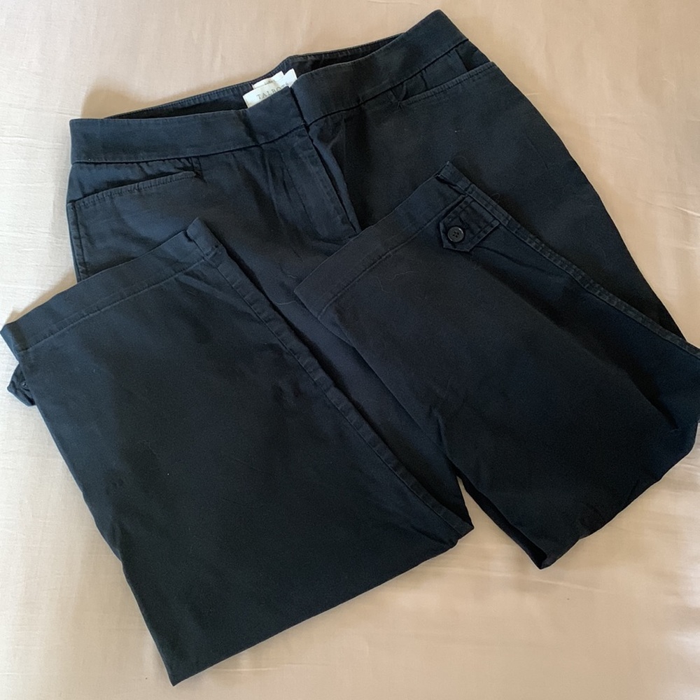 Talbots Summer black crop pants size 8 - great price!